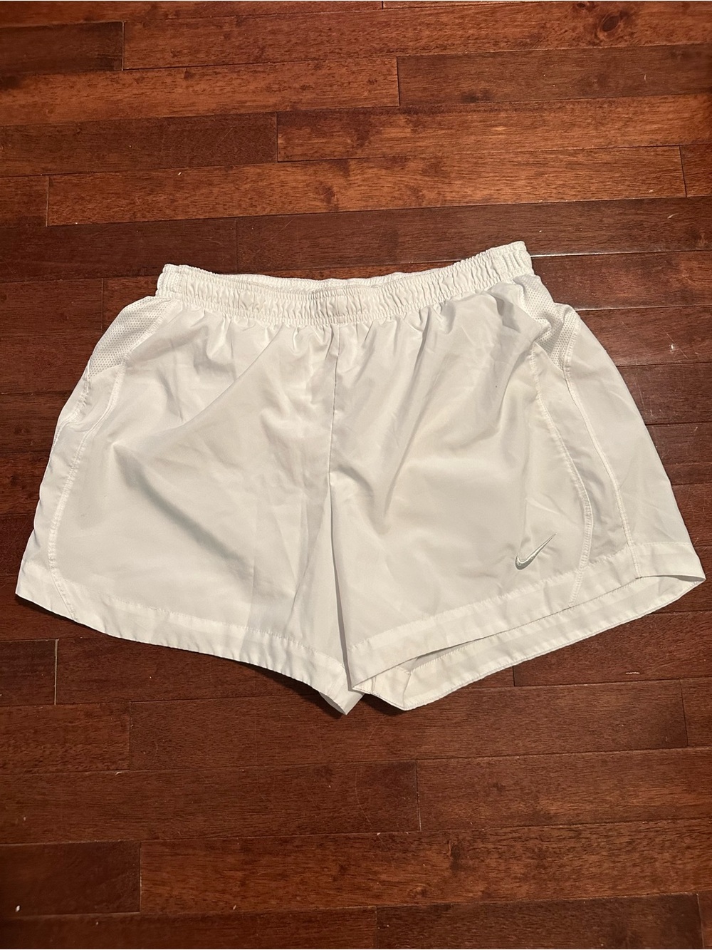 Nike Women’s White Athletic Shorts with Swoosh